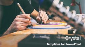  Presentation with neon - Cool new theme with worker-is-production-the-sign backdrop and a dark gray colored foreground