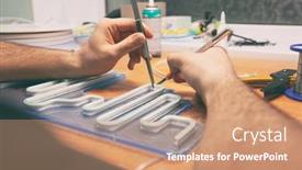  Presentation with neon - Colorful slide set enhanced with worker-is-production-the-sign backdrop and a coral colored foreground