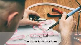  Presentation with worker - Presentation design enhanced with worker-is-production-the-sign background and a lemonade colored foreground