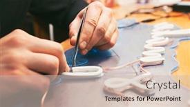  Presentation with worker - PPT theme enhanced with worker-is-production-the-sign background and a soft green colored foreground