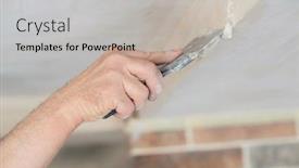  Presentation with home improvement - Amazing theme having worker-putsty-plasterboard-ceiling backdrop and a light gray colored foreground