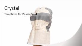  Presentation with aggression - Beautiful theme featuring worker showing gesture - fist male backdrop and a white colored foreground