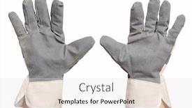  Presentation with human hands open palm up - Slide set having worker-showing-gesture-open-palm background and a white colored foreground