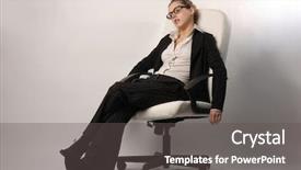  Presentation with tired - Slides with worker sleeping - tired beautiful businesswoman relaxing background and a dark gray colored foreground