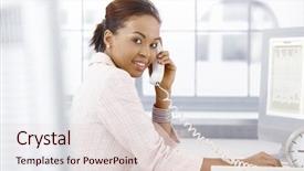  Presentation with happy anniversay work - Amazing presentation having worker speaking on landline phone backdrop and a lemonade colored foreground