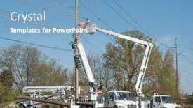  Presentation with worker safety - Slides with worker-with-insulated-safety-gear background and a teal colored foreground