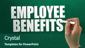  Presentation with employee benefits - Presentation theme consisting of workers compensation - employee benefits background and a ocean colored foreground