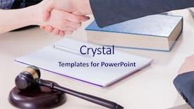  Presentation with employee health and safety - Cool new slide deck with workers compensation - injured employee visiting lawyer backdrop and a sky blue colored foreground