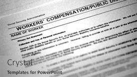  Presentation with seeking - PPT layouts with workers-compensation-forms-injured background and a light gray colored foreground