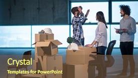  Presentation with construction documents - Colorful theme enhanced with workflow using the virtual reality backdrop and a  colored foreground