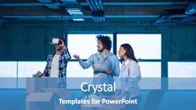  Presentation with construction documents - Presentation theme with workflow using the virtual reality background and a  colored foreground