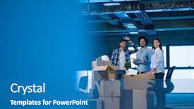  Presentation with construction documents - Amazing PPT theme having workflow using the virtual reality backdrop and a  colored foreground