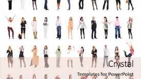  Presentation with diversity - PPT theme enhanced with workforce - people diversity big group background and a lemonade colored foreground