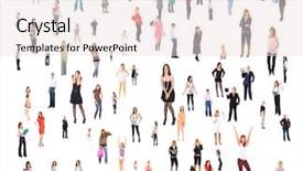  Presentation with groups - Slide deck enhanced with workforce concept isolated groups background and a  colored foreground