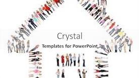  Presentation with team - Slides with workforce-concept-team-over-white background and a white colored foreground