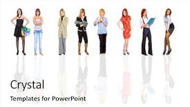  Presentation with stand - Beautiful PPT layouts featuring workforce concept together we stand backdrop and a  colored foreground