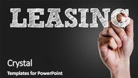  Presentation with leasing - Colorful presentation design enhanced with workforce credit - hand writing the text leasing backdrop and a dark gray colored foreground