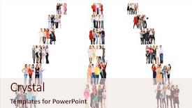  Presentation with diversity - PPT theme with workforce education - standing together people diversity background and a  colored foreground