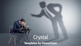  Presentation with shadow - PPT theme having working and a big shadow background and a gray colored foreground