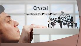  Presentation with mechanism - Slides featuring working as one mechanism mixed background and a  colored foreground