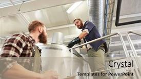  Presentation with brewery - PPT layouts consisting of working at brewery or non background and a mint green colored foreground