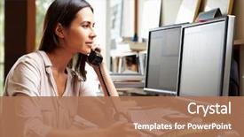  Presentation with architect - Amazing slide set having working at desk on computer backdrop and a coral colored foreground