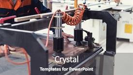  Presentation with furniture - Beautiful presentation theme featuring working at machine and making backdrop and a dark gray colored foreground