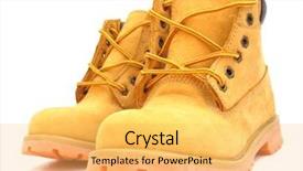  Presentation with safety - Slide deck enhanced with working boots background and a yellow colored foreground