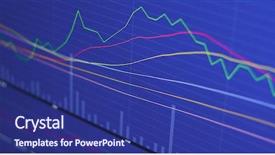  Presentation with financial management - Presentation design enhanced with working capital management - financial diagrams for stock market background and a navy blue colored foreground