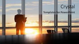  Presentation with night day - Presentation theme having working day and night mixed background and a light gray colored foreground