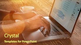  Presentation with home - PPT theme with working from home using notebook background and a tawny brown colored foreground