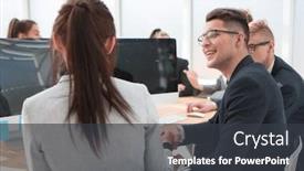  Presentation with strategy - PPT layouts with working-group-discussing-the-new background and a dark gray colored foreground