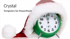  Presentation with alarm - Cool new PPT theme with cute little girl with birthday cake at home backdrop and a lemonade colored foreground