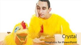  Presentation with teen food - Presentation theme enhanced with working in a fast food background and a  colored foreground