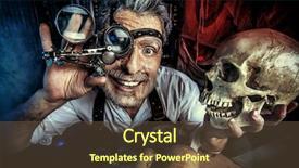  Presentation with medieval manor - Audience pleasing theme consisting of working in his laboratory alchemist backdrop and a tawny brown colored foreground