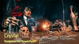 Presentation with medieval - Beautiful theme featuring working in his laboratory alchemist backdrop and a  colored foreground