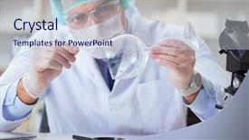  Presentation with forensics - Colorful theme enhanced with working in lab on crime backdrop and a  colored foreground