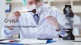  Presentation with forensics investigation - PPT theme having working in lab on crime background and a  colored foreground