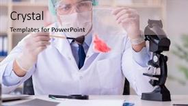  Presentation with forensics - Colorful PPT layouts enhanced with working in lab on crime backdrop and a  colored foreground