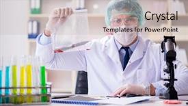  Presentation with forensics - Cool new slides with working in lab on crime backdrop and a  colored foreground