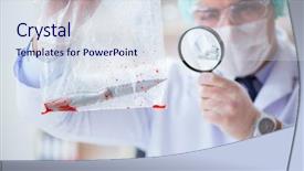  Presentation with forensics - Amazing theme having working in lab on crime backdrop and a  colored foreground