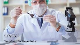  Presentation with forensics - Cool new slides with working in lab on crime backdrop and a  colored foreground