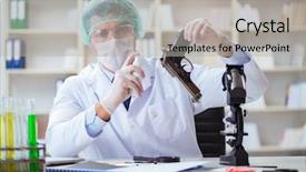  Presentation with forensics - Amazing PPT layouts having working in lab on crime backdrop and a light gray colored foreground