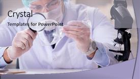  Presentation with forensics - Audience pleasing PPT theme consisting of working in lab on crime backdrop and a lemonade colored foreground