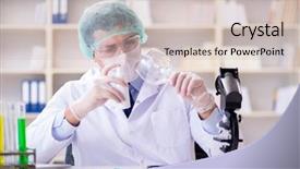  Presentation with forensics - Amazing theme having working in lab on crime backdrop and a soft green colored foreground