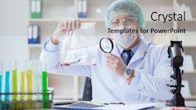  Presentation with forensics - PPT layouts consisting of working in lab on crime background and a light gray colored foreground