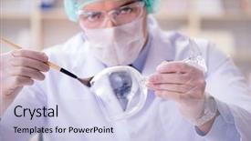  Presentation with forensics - PPT theme having working in lab on crime background and a light blue colored foreground