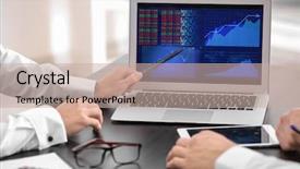  Presentation with men and women working in harmony - Colorful slide deck enhanced with working in office consulting service backdrop and a  colored foreground