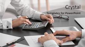  Presentation with men and women working in harmony - PPT layouts enhanced with working in office consulting service background and a light gray colored foreground