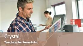  Presentation with programming - Amazing slide deck having working in printing house programming backdrop and a coral colored foreground